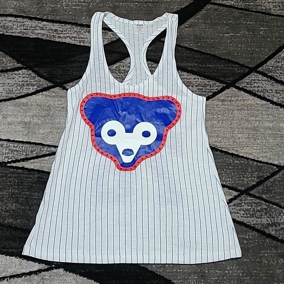 PINK Victoria's Secret Tops - VS PINK 2012 CHICAGO CUBS BLING RHINESTONES RACERBACK LOGO TANK-TOP PRICE FIRM